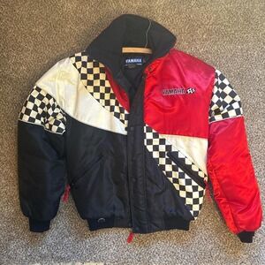 Red and black Yamaha racing jacket motorsport 90s vintage